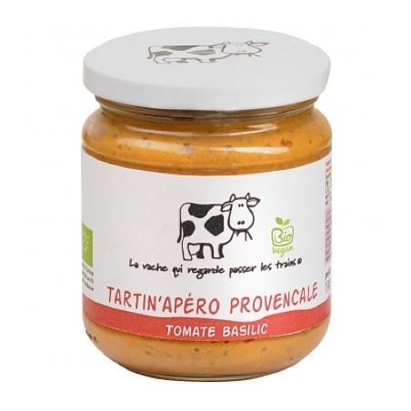 Tartin'Apéro provençale tomate basilic bio - 190 g (La vache qui regarde passer les trains)disponible à la Maison Pollet de Toulouse