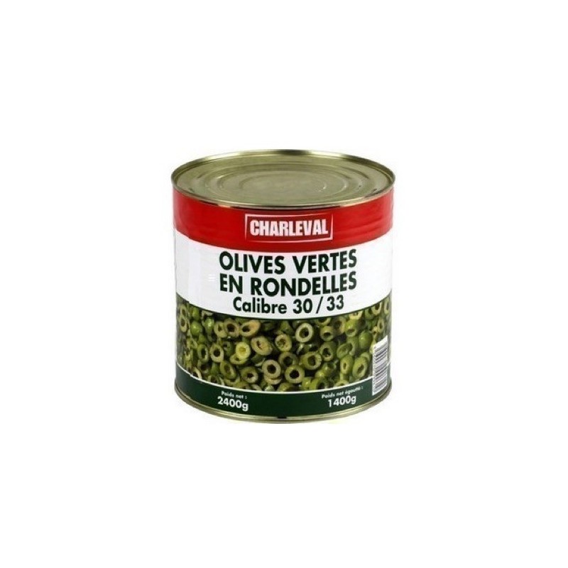 Olives Vertes rondelles - 3/1 (Charleval)disponible à la Maison Pollet de Toulouse