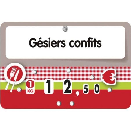 Etiquette : Olga à texte - 7x10 cm (avec roulette & pique inox)disponible à la Maison Pollet de Toulouse