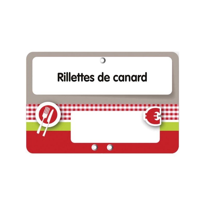 Etiquette : Olga à texte - 8x12 cm (pique inox)disponible à la Maison Pollet de Toulouse