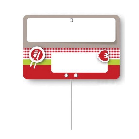 Etiquette : Olga neutre - 8x12 cm (pique inox)disponible à la Maison Pollet de Toulouse