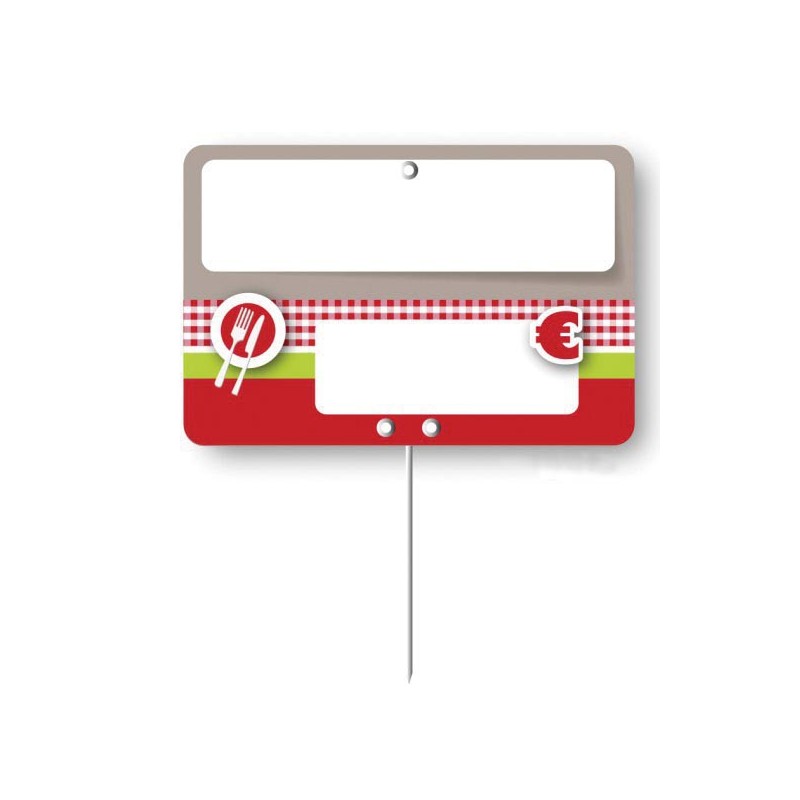 Etiquette : Olga neutre - 7x10 cm (pique inox)disponible à la Maison Pollet de Toulouse