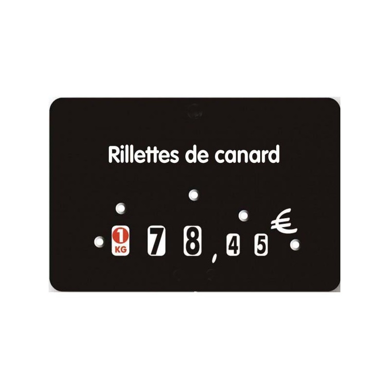 Etiquette : Noire à texte - 7x10 cm (avec roulettes)disponible à la Maison Pollet de Toulouse