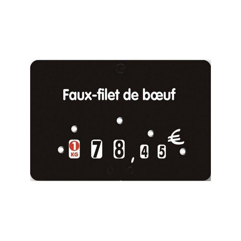 Etiquette : Noire à texte - 8x12 cm (avec roulettes)disponible à la Maison Pollet de Toulouse