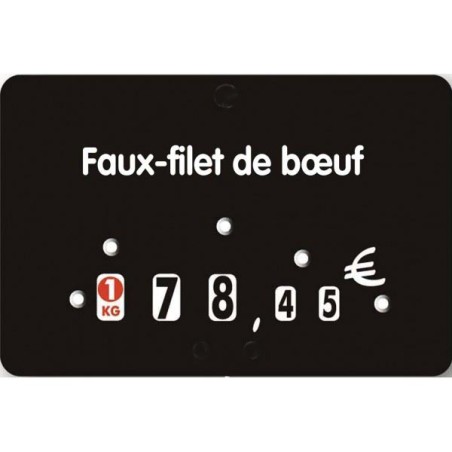 Etiquette : Noire à texte - 8x12 cm (avec roulettes)disponible à la Maison Pollet de Toulouse