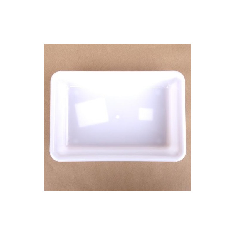 Bac Plat PEHD Blanc 5 L - 437x285x75 mm (Gilac)disponible à la Maison Pollet de Toulouse