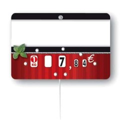 Etiquette : Carmina neutre - 7x10 cm (avec roulettes & pique inox)disponible à la Maison Pollet de Toulouse