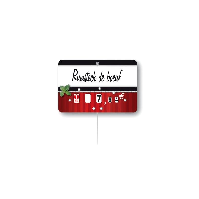 Etiquette : Carmina à texte - 7x10 cm (avec roulettes & pique inox)disponible à la Maison Pollet de Toulouse