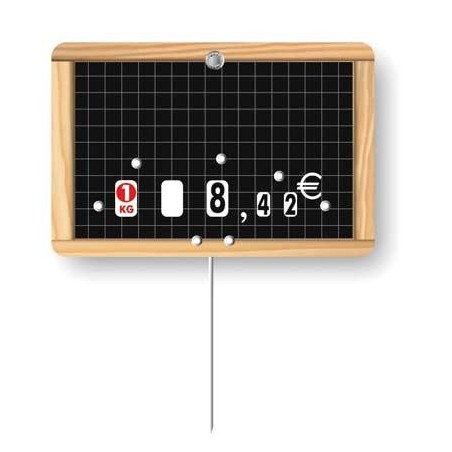 Etiquette : Ecolière neutre - 7x10 cm (avec roulettes & pique inox)disponible à la Maison Pollet de Toulouse