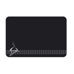 Etiquette : Noire neutre décor Charcuterie Traiteur - 8x12 cmdisponible à la Maison Pollet de Toulouse