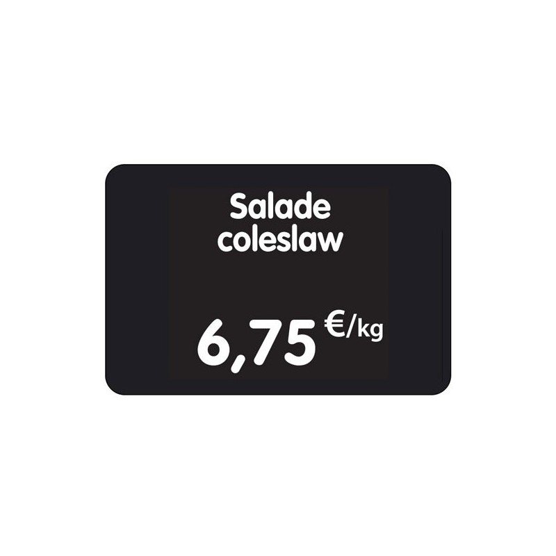 Etiquette : Noire à texte et prix - 7x10 cmdisponible à la Maison Pollet de Toulouse