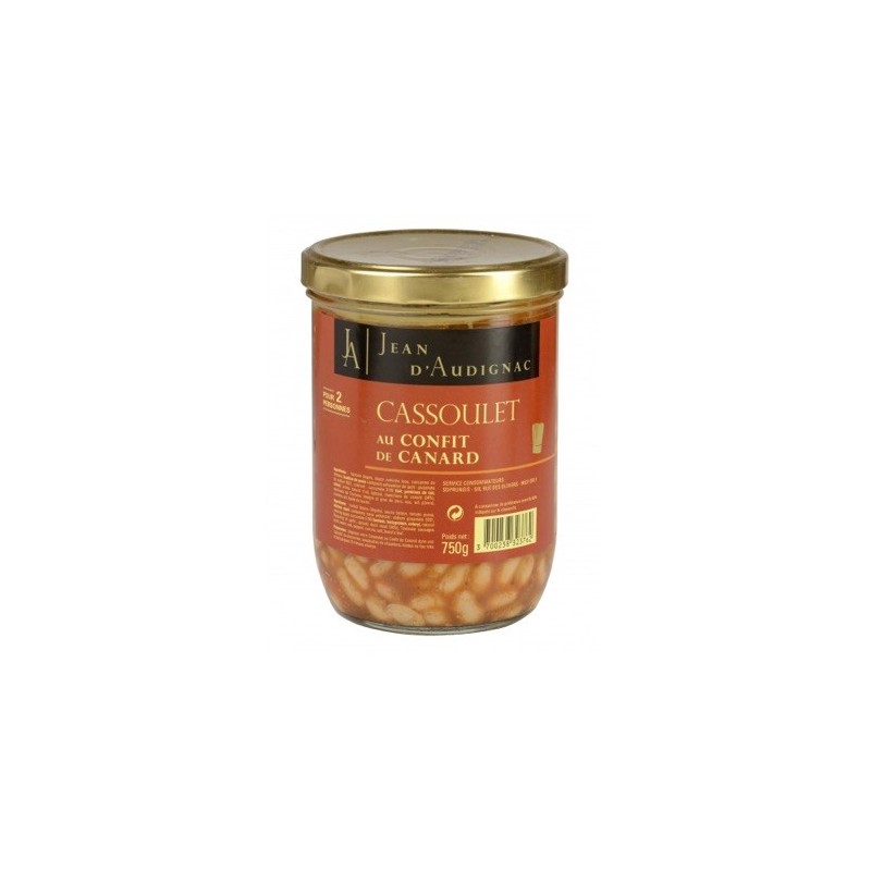 Cassoulet au confit de canard - 85 cl (Jean d'Audignac)disponible à la Maison Pollet de Toulouse