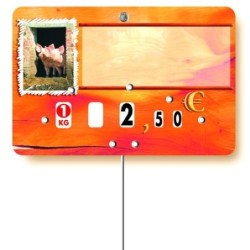 Etiquette : Paprika Porc neutre - 8x12 cm (avec roulettes & pique inox)disponible à la Maison Pollet de Toulouse