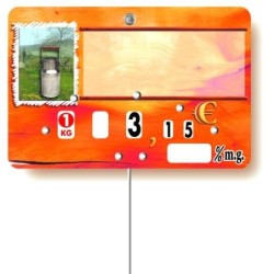 Etiquette : Paprika Fromage neutre - 7x10 cm (avec roulettes & pique inox)disponible à la Maison Pollet de Toulouse