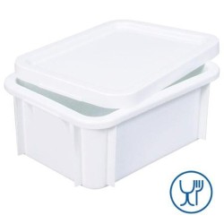 Bac Rectangulaire PEHD Blanc 12 L - 400x300x168 mm (Gilac)disponible à la Maison Pollet de Toulouse