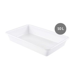 Bac Plat PEHD Blanc 10 L - 535x385x80 mm (Gilac)disponible à la Maison Pollet de Toulouse