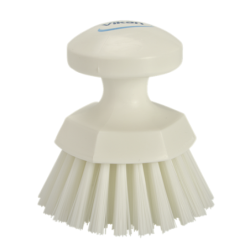 Brosse ronde soleil fibre dure Ø 130x100 mm - Blancdisponible à la Maison Pollet de Toulouse
