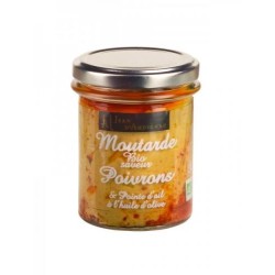 Moutarde Bio Poivrons - 175 g (Jean d'Audignac)disponible à la Maison Pollet de Toulouse