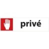 Plaque alu adhésive : Privé - 5x17 cmdisponible à la Maison Pollet de Toulouse