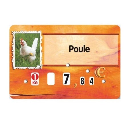 Etiquette : Paprika Volaille à texte - 8x12 cm (avec roulettes)disponible à la Maison Pollet de Toulouse