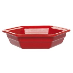 Plat grès Rouge cerise 310x270x70 mm - Hexagon - 2 L (Emile Henry)disponible à la Maison Pollet de Toulouse
