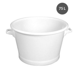 Baquet 75 L PEBD Blanc - Ø 635x385 mm (Gilac)disponible à la Maison Pollet de Toulouse