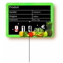 Etiquette : Cueillette neutre - 10x15 cm (avec roulettes & pique inox)disponible à la Maison Pollet de Toulouse