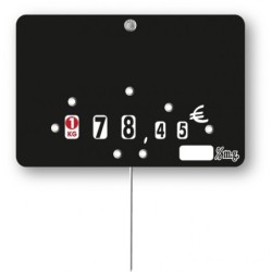 Etiquette : Noire Crèmerie neutre - 7x10 cm (avec roulettes & pique inox)disponible à la Maison Pollet de Toulouse