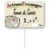 Etiquette : Marius Artisan Fromager à texte - 7x10 cm (avec roulettes & pique inox)disponible à la Maison Pollet de Toulouse