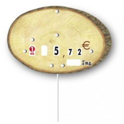 Etiquette : Rondin Crèmerie neutre - 8x12 cm (avec roulettes & pique inox)disponible à la Maison Pollet de Toulouse