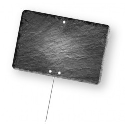 Etiquette : Schiste neutre - 8x12 cm (pique inox)disponible à la Maison Pollet de Toulouse
