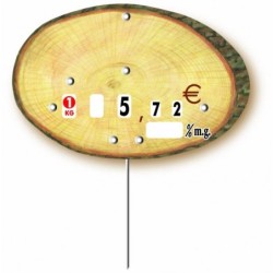 Etiquette : Rondin neutre - 8x12 cm (avec roulettes & pique inox)disponible à la Maison Pollet de Toulouse