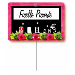 Etiquette : Guirlande à texte - 8x12 cm (avec roulettes & pique inox)disponible à la Maison Pollet de Toulouse