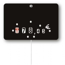 Etiquette : Noire neutre - 8x12 cm (avec roulettes & pique inox)disponible à la Maison Pollet de Toulouse