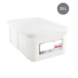Bac & Couvercle HACCP PEHD Blanc 35 L - 600x400x230 mm (Gilac)disponible à la Maison Pollet de Toulouse