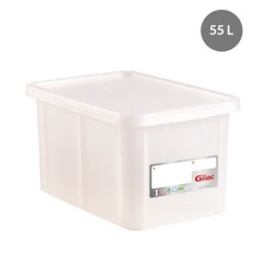 Bac & Couvercle HACCP PEHD Blanc 55 L - 600x400x334 mm (Gilac)disponible à la Maison Pollet de Toulouse
