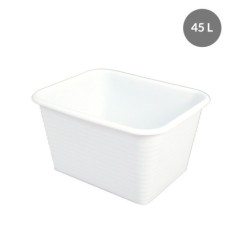 Bac Rectangulaire PEBD Blanc 45 L - 550x445x305 mm (Gilac)disponible à la Maison Pollet de Toulouse