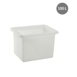 Bac Rectangulaire PEBD Blanc 100 L - 690x525x485 mm (Gilac)disponible à la Maison Pollet de Toulouse