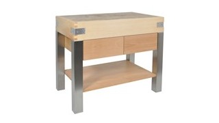 Billots en bois - Piètement inox