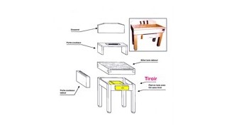 Billots en bois - Tiroir bois